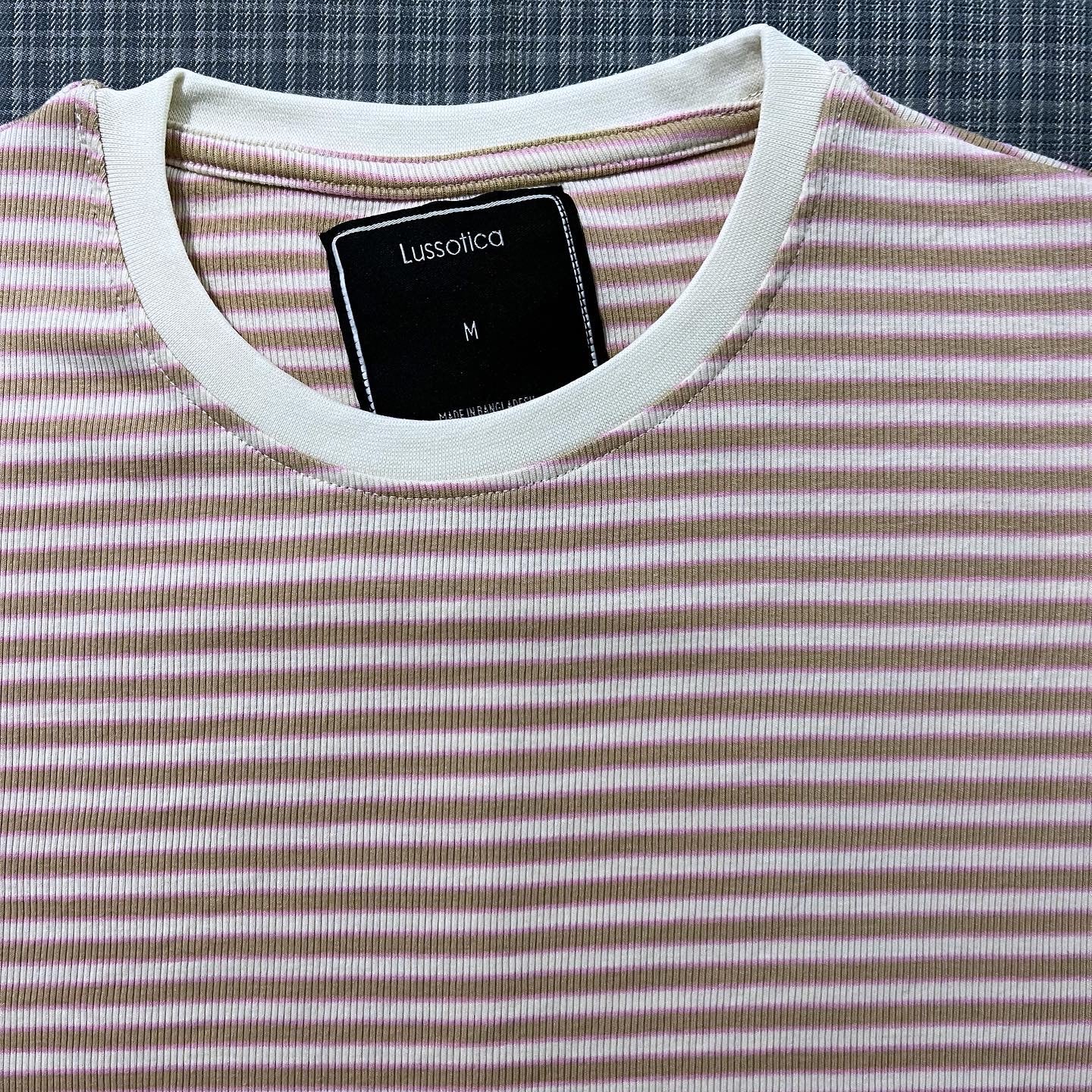 Ribbed Stripes by Lussotica – THIN BROWN STRIPE LU604 – Half Sleeve