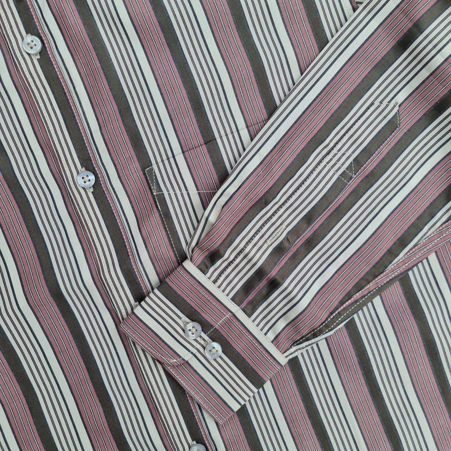 Shirts by Lussotica - New York Coffee Stripe - Full Sleeve - Cotton