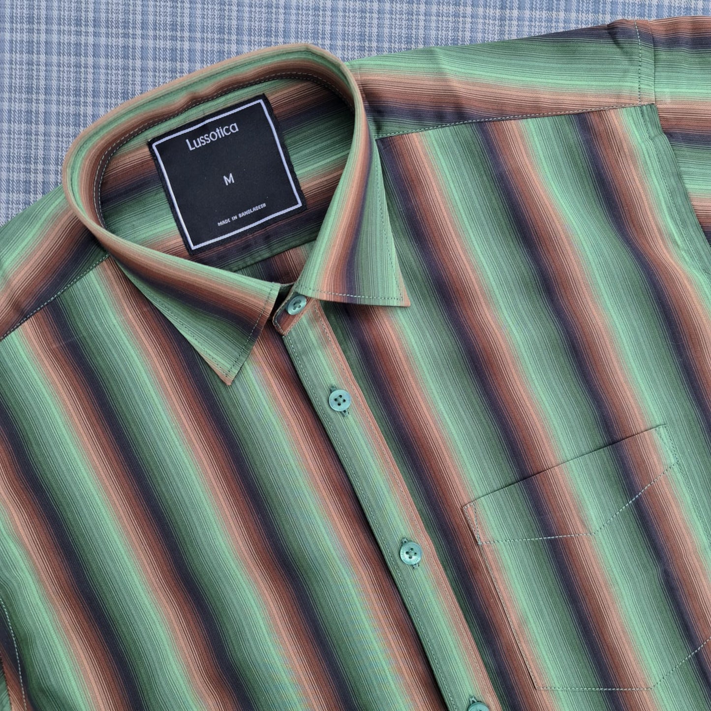 Shirts by Lussotica - Seaweed - Half Sleeve - Cotton