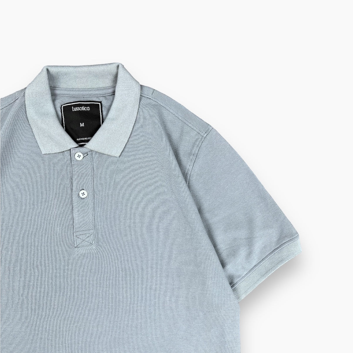 Polo Shirt by Lussotica - Light Gray LU752 - Short Sleeve