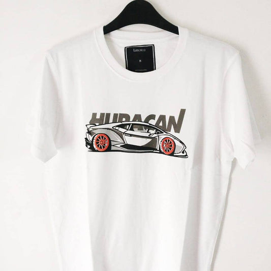 Graphic Tees by Lussotica - White-Huracan-Car