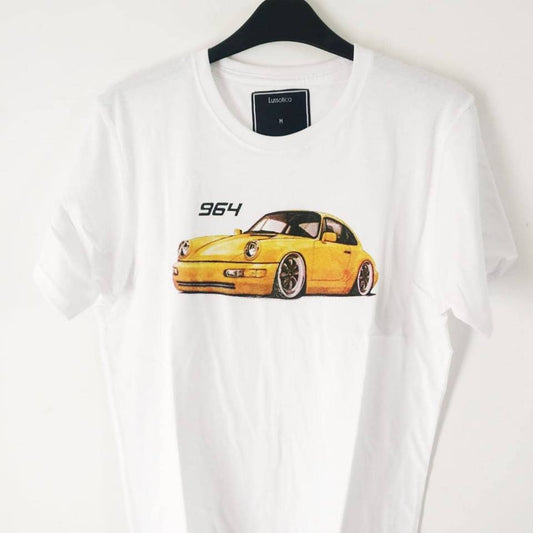 Graphic Tees by Lussotica - White-Yellow-Car