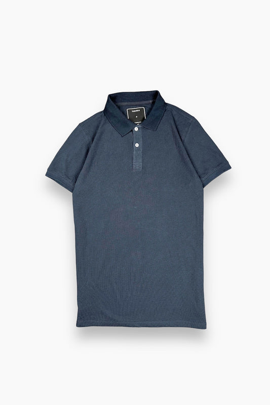 Polo Shirt by Lussotica - Deep Blue LU748 - Short Sleeve