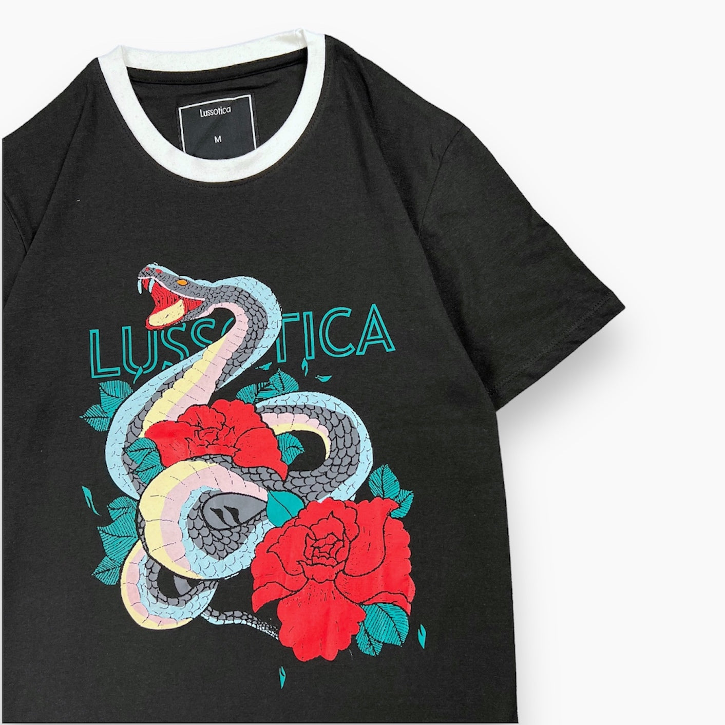 Graphic Tees by Lussotica – Snake & Rose - GT783