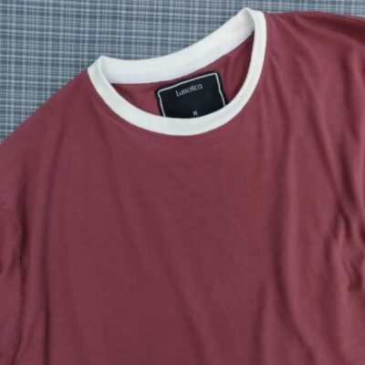 OVERSIZED BY LUSSOTICA - SHORT SLEEVE - BURGUNDY